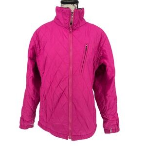Columbia Vertex Quilted‎ Core Interchange Jacket Women's Medium Pink Zip Up EUC